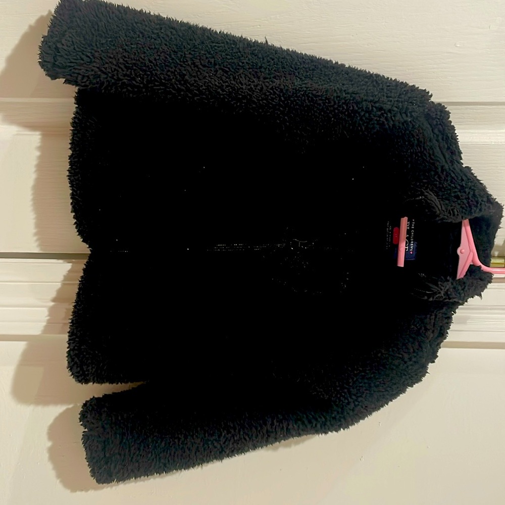 Black Fleect Full Zip Girls Lightweight Jacket
